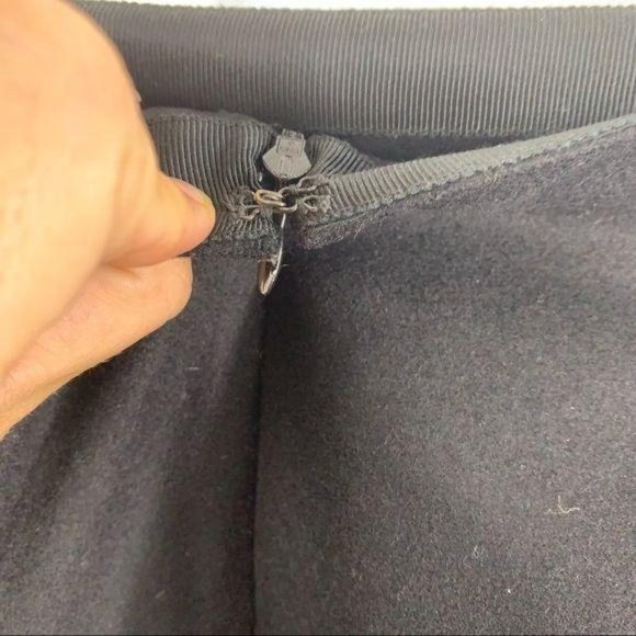 Vintage 90s J Crew Black Wool Blend A Line Skirt Medium Petite - Picture 10 of 12